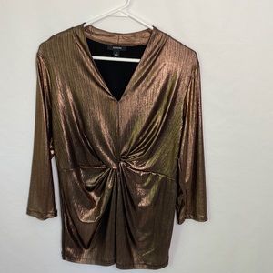 NWT Alfani metallic shimmer blouse